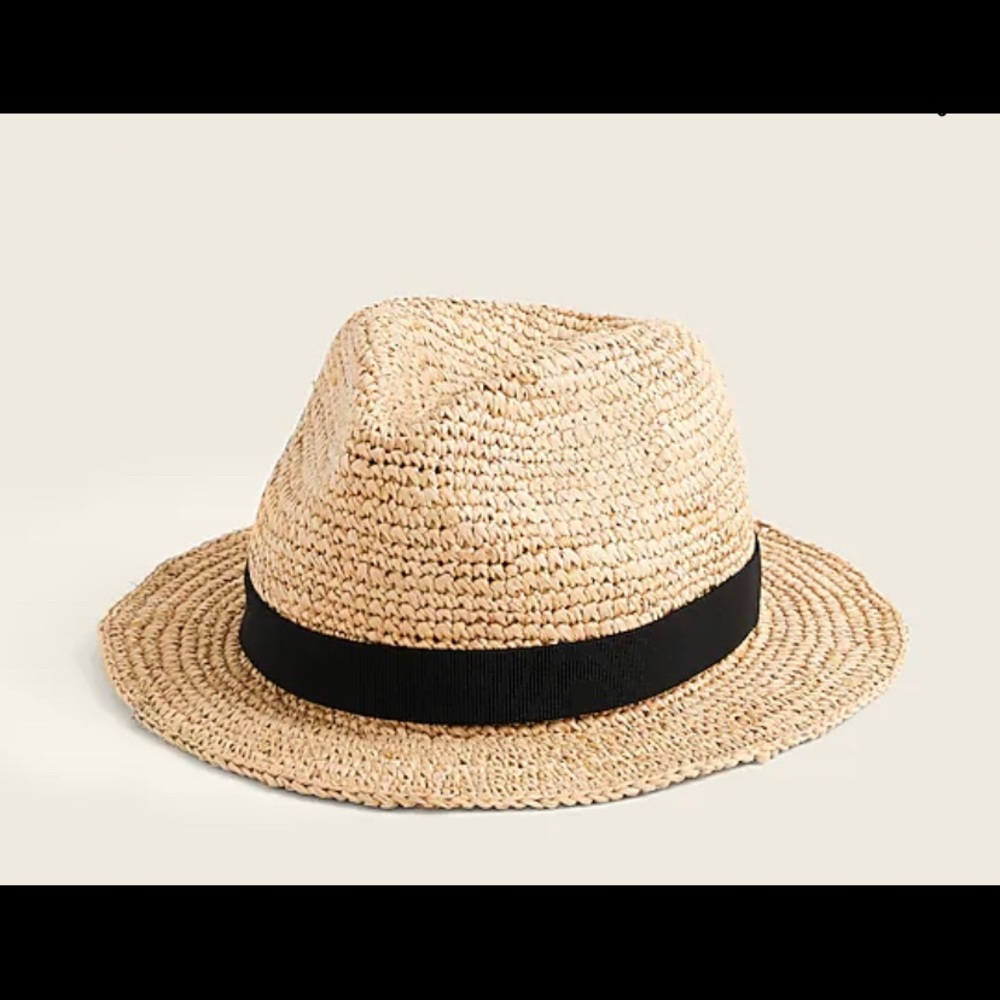 J.Crew packable straw hat. New without tags size small/medium, tan color.